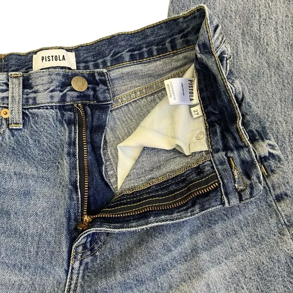 Pistola Sz 27 Keaton High Rise Slim Straight in Playday Wash 90s Ankle Casual - Picture 10 of 16